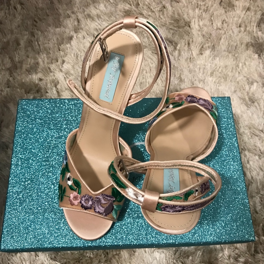 Betsy Johnson floral heels